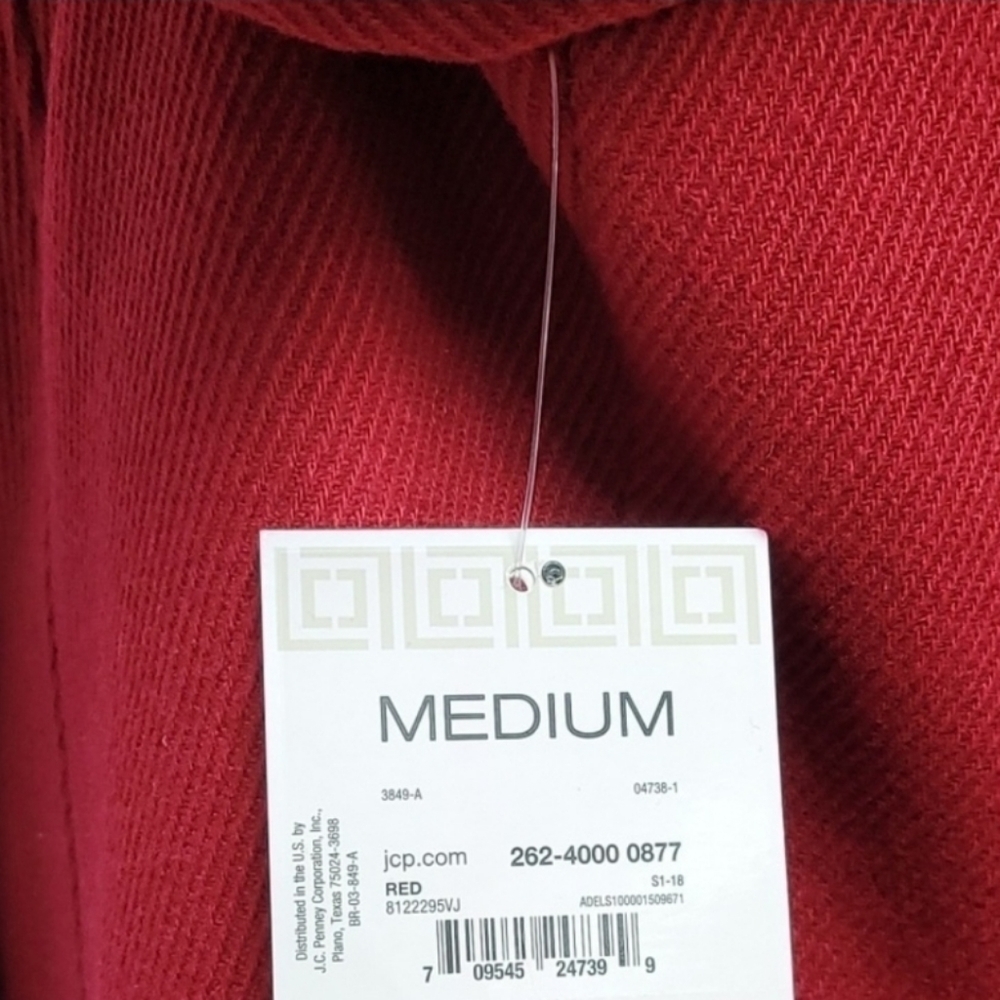 LIZ Claiborne Women's Red Double Breasted Coat - Picture 3 of 15